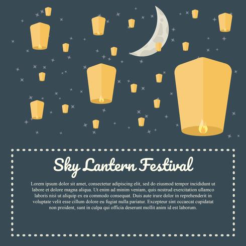 Sky Lantern Festival vector