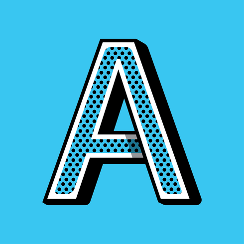 Letter A typography vector