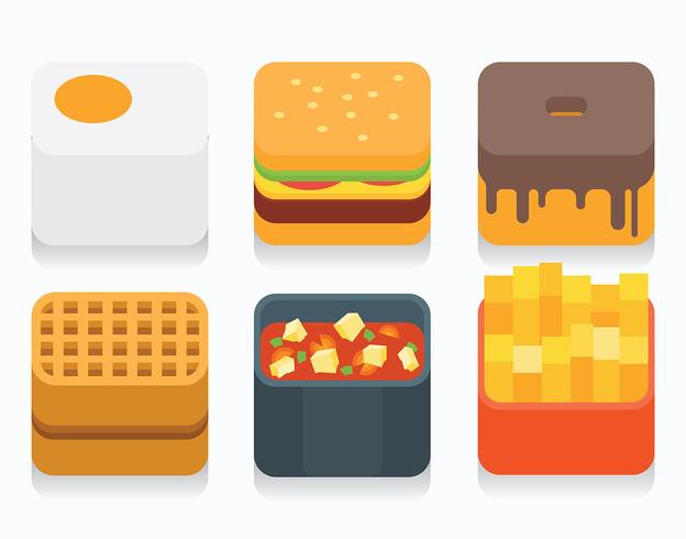 Food App Icon Set vector