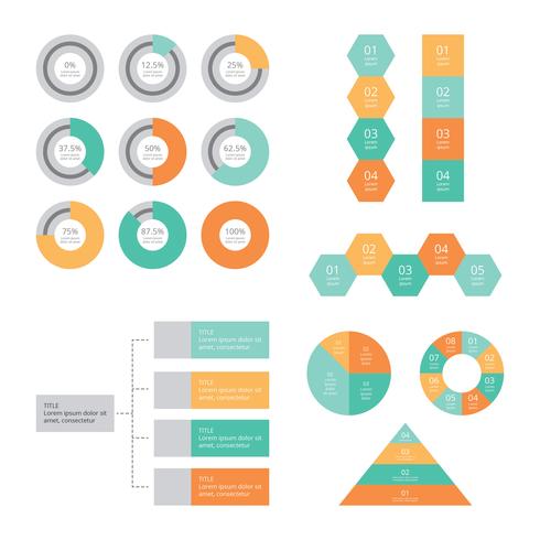 Colección de visualización de datos vector