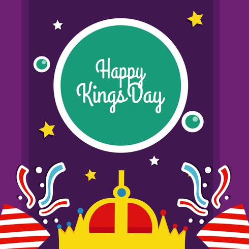 Ilustración del vector de Kings Day