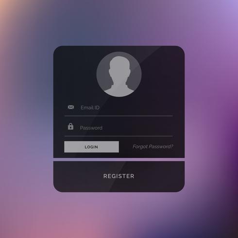 dark login UI design template - Download Free Vector Art, Stock ...