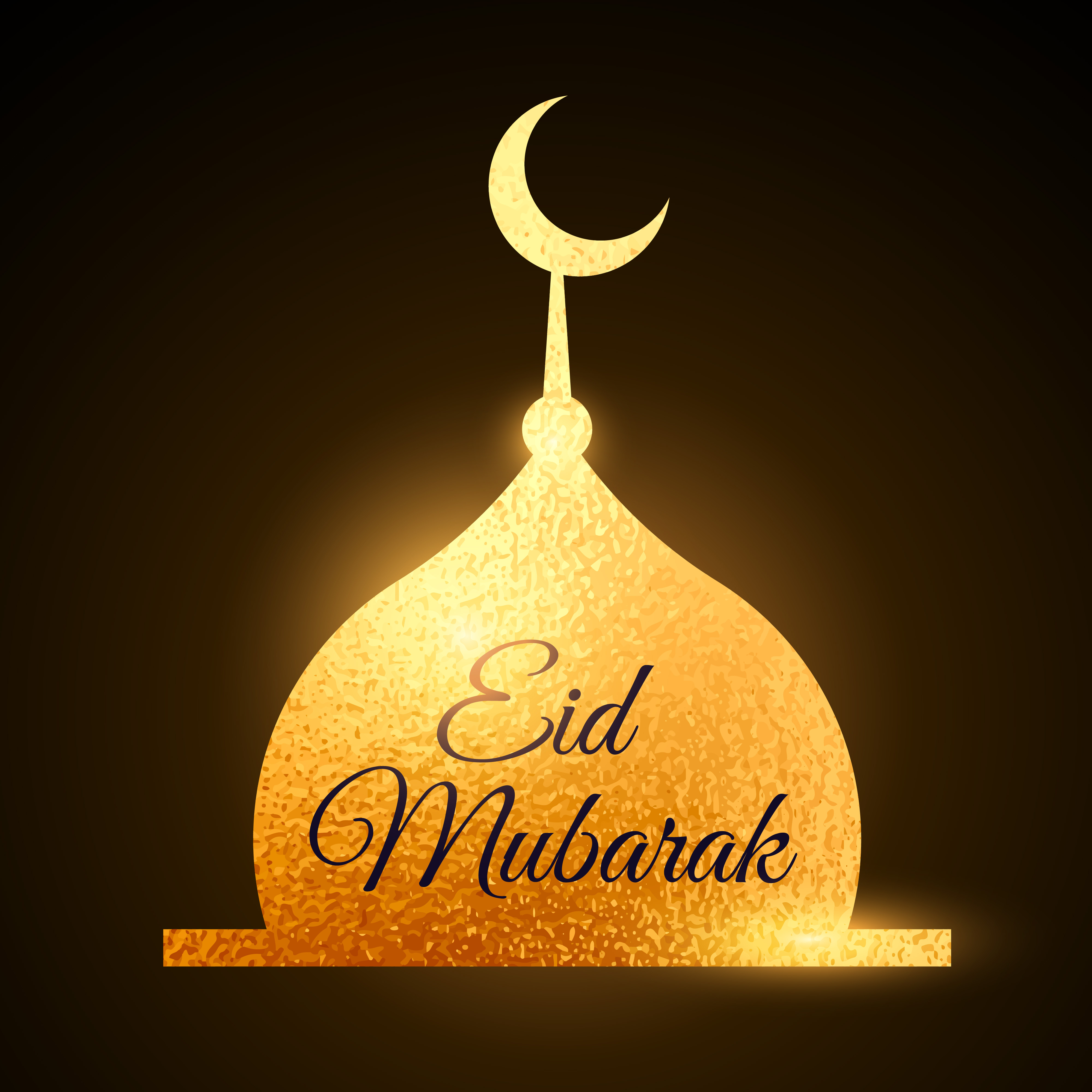 Eid mubarak muslims festival with golden mosque - Download 