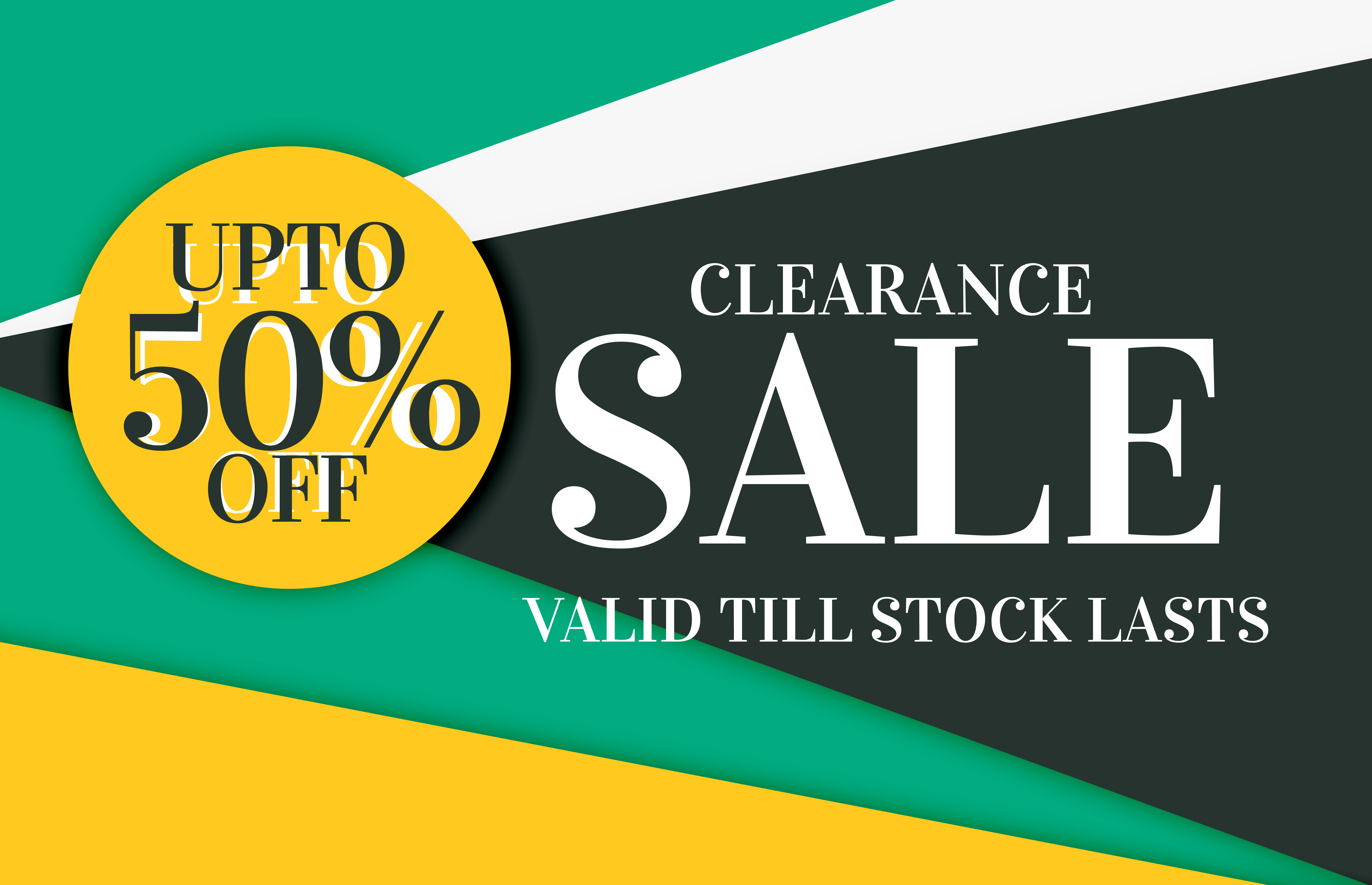 modern sale and discount card banner design with offer details