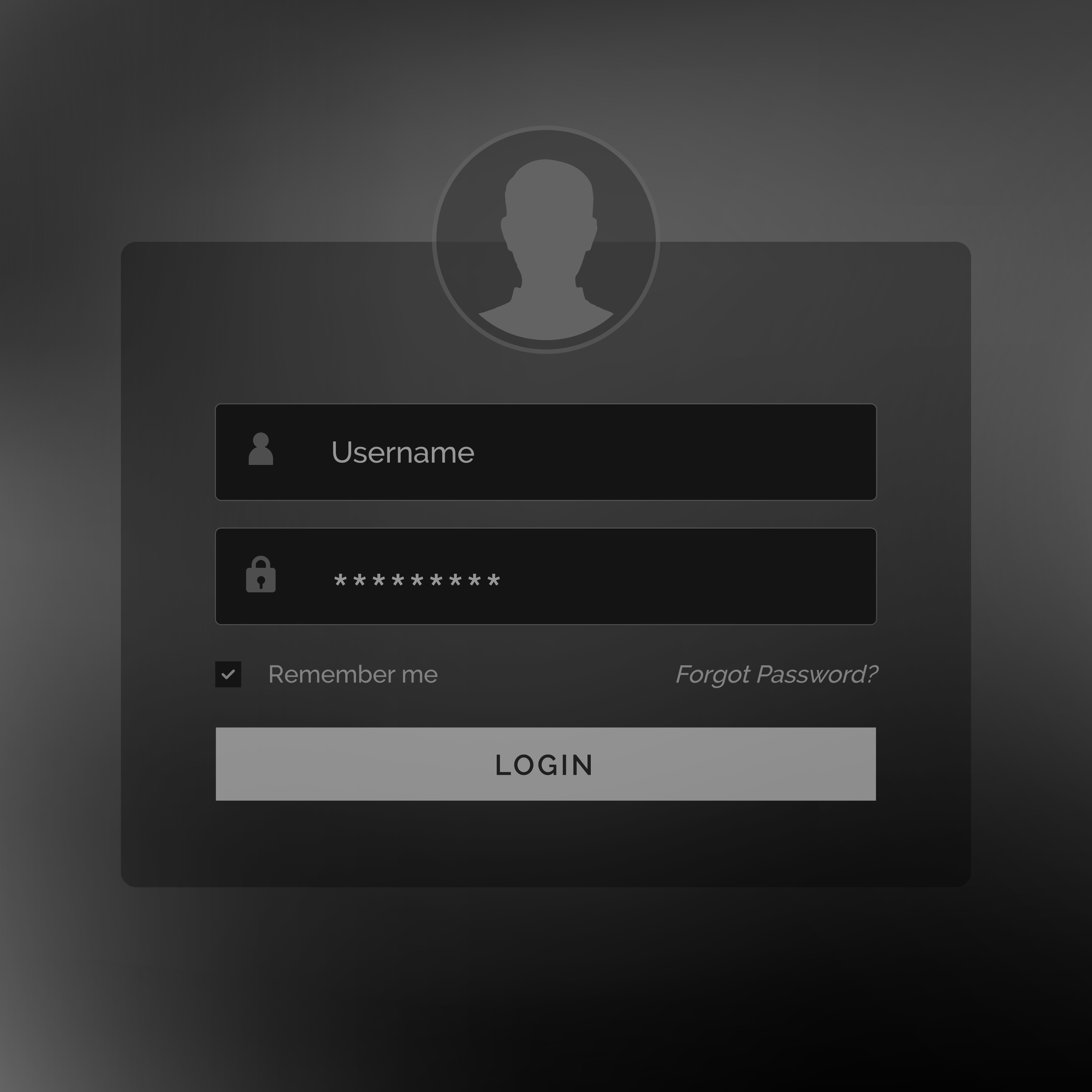 Dark Black Login Form Design With Creative Ui Download Free Vector 401