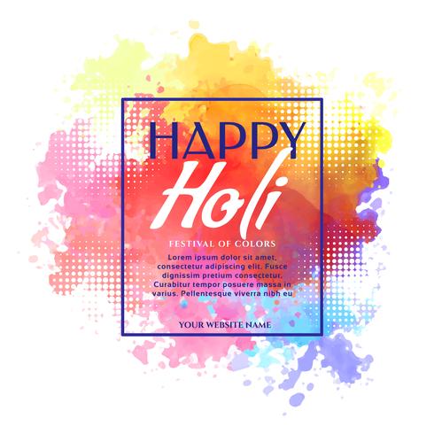 Happy Holi Banner Design Invitation Template Free Vector Happy Holi Banner Design Invitation Template