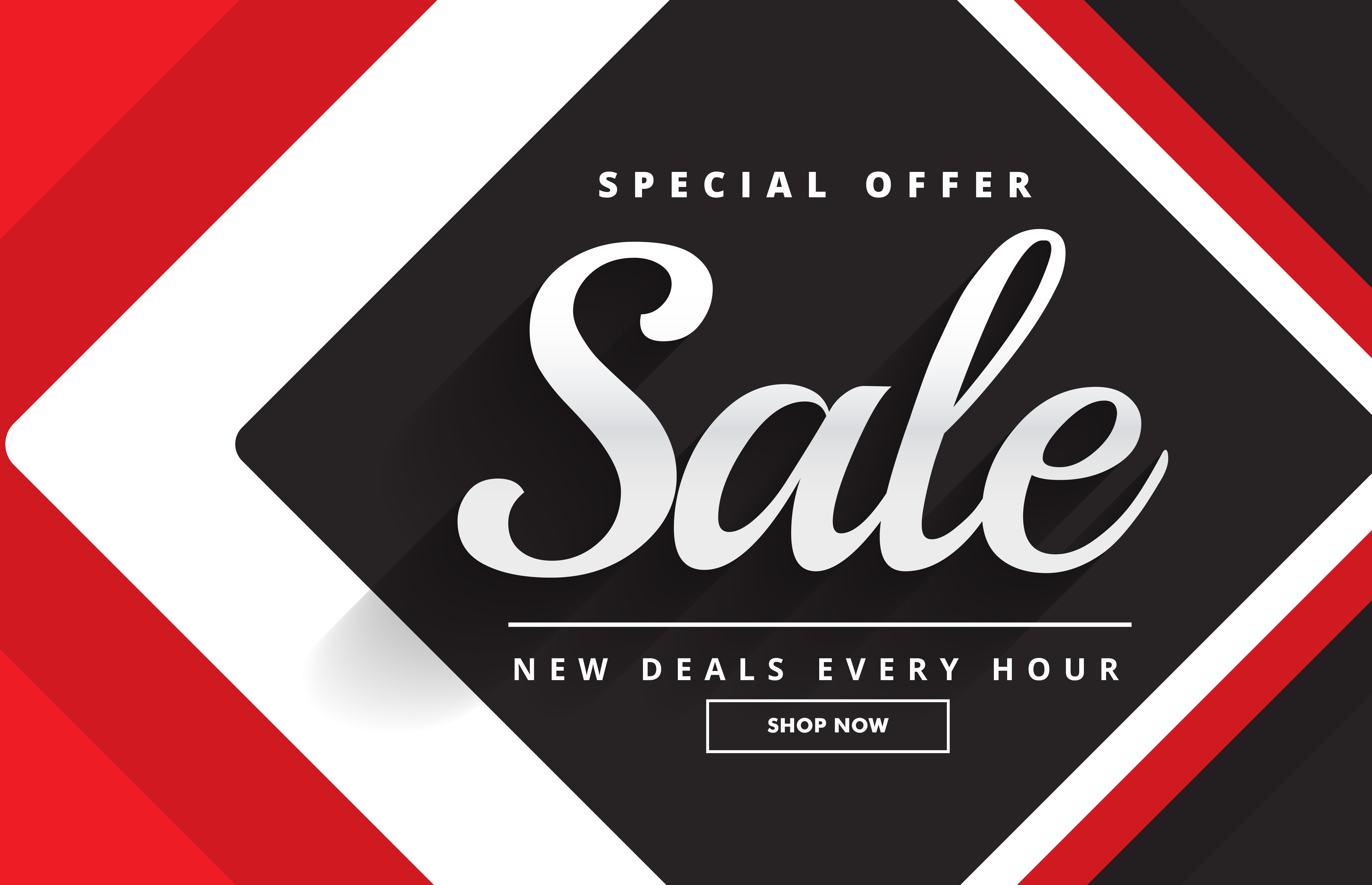 red black awesome sale banner  template design for 