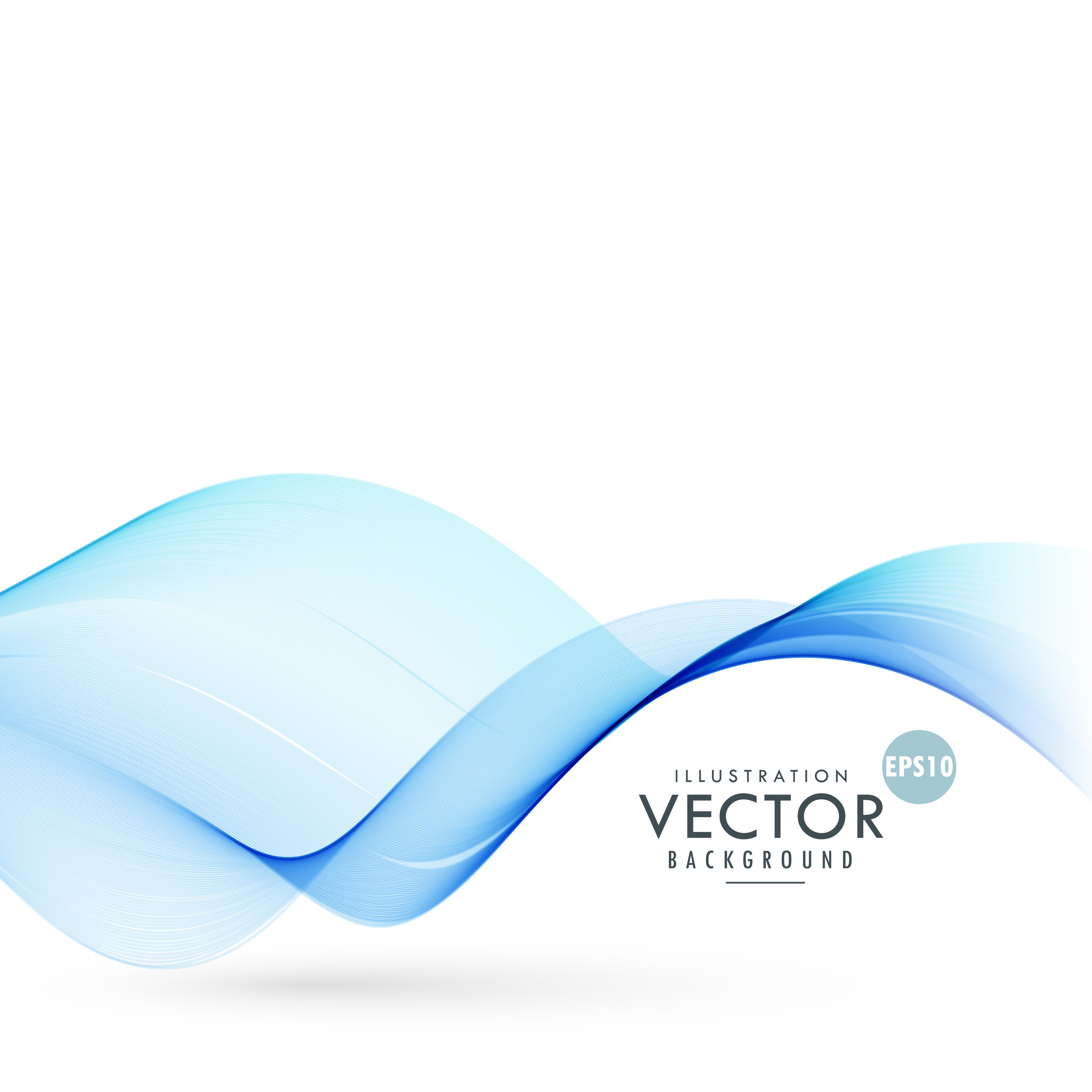 blue smooth wave background illustration Download Free Vector Art