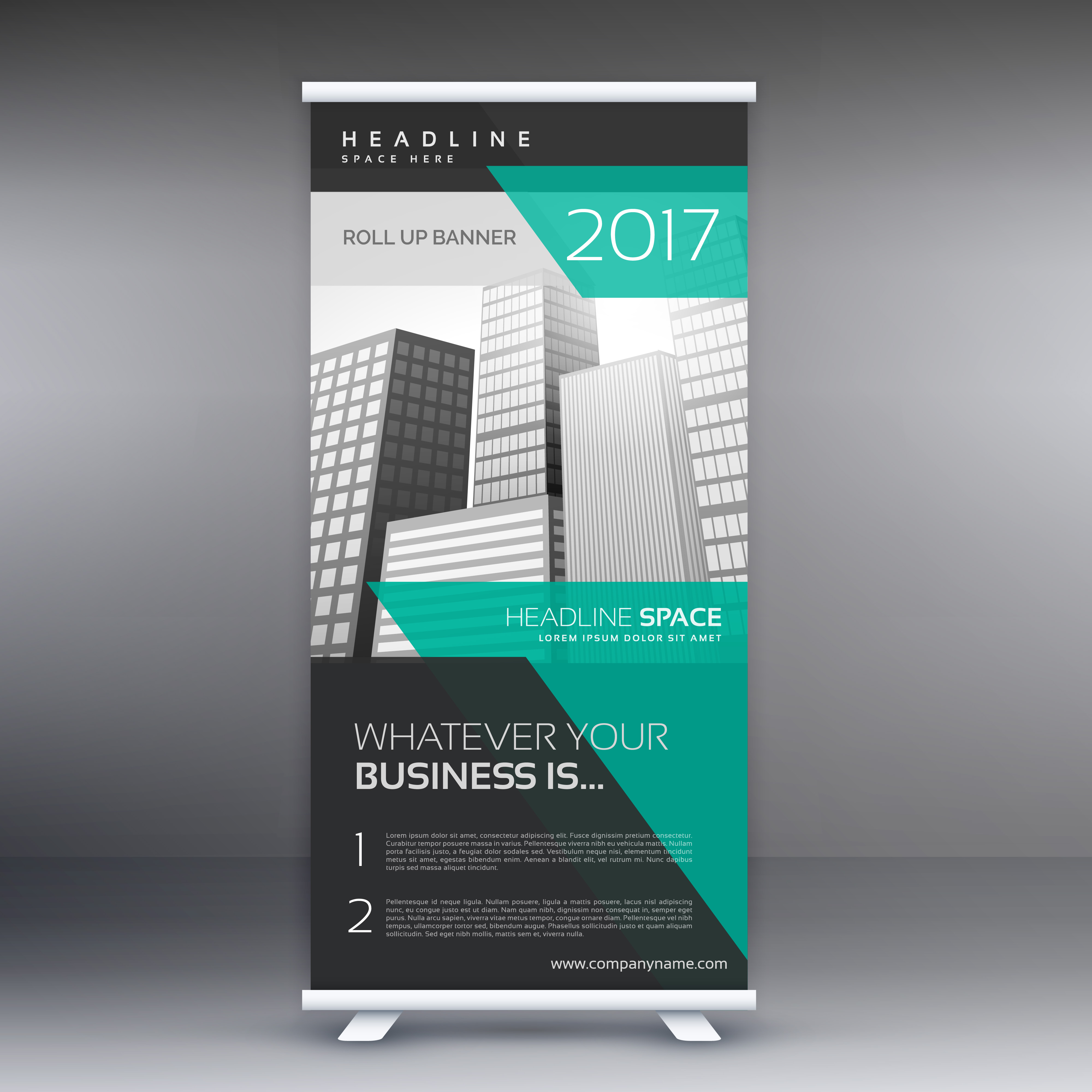 modern advertising roll up display banner template - Download Free