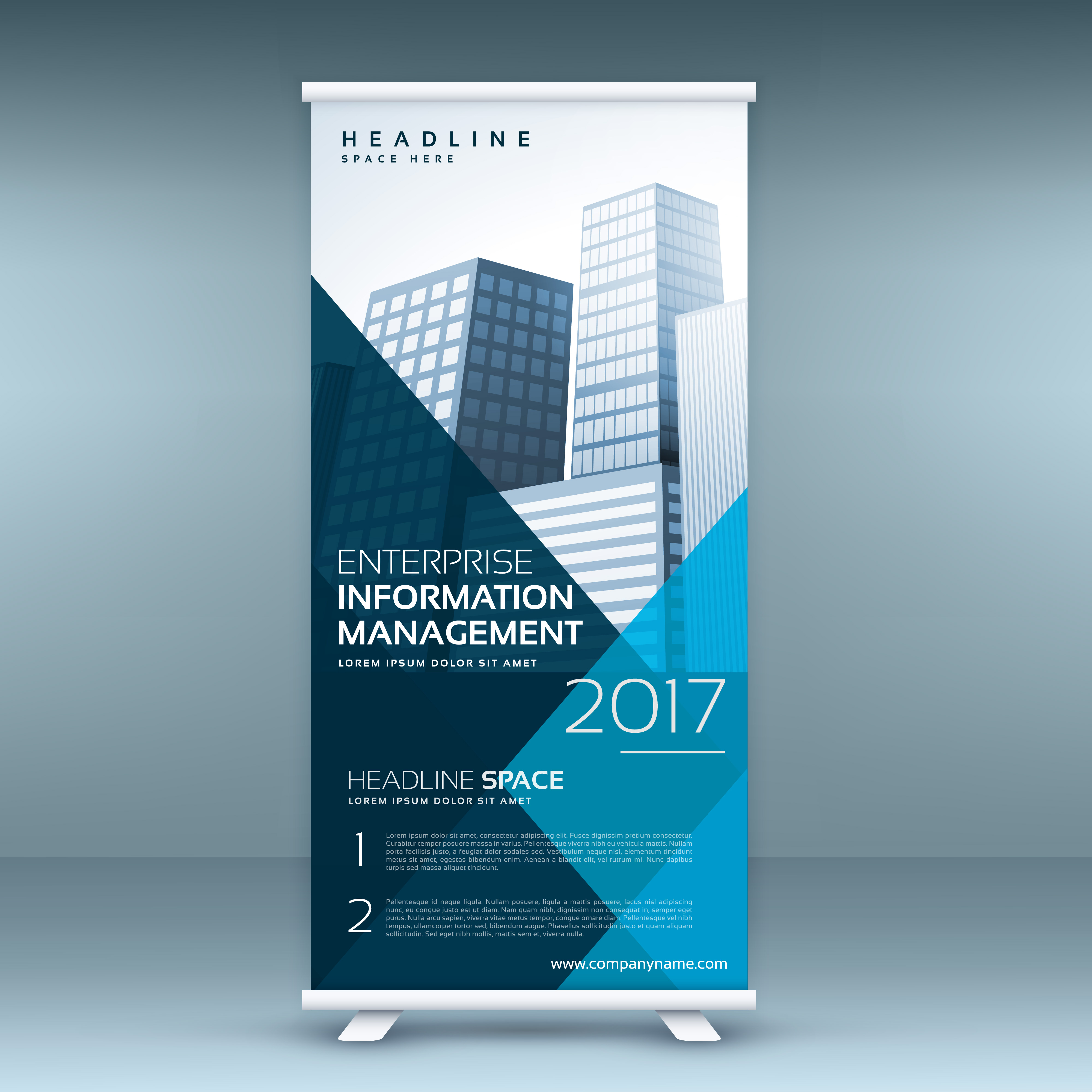 Download blue roll up display banner mockup template - Download Free Vector Art, Stock Graphics & Images