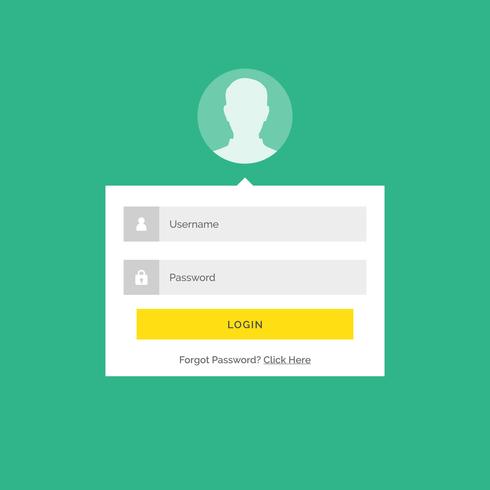 modern login user interface design with form submission details ...
