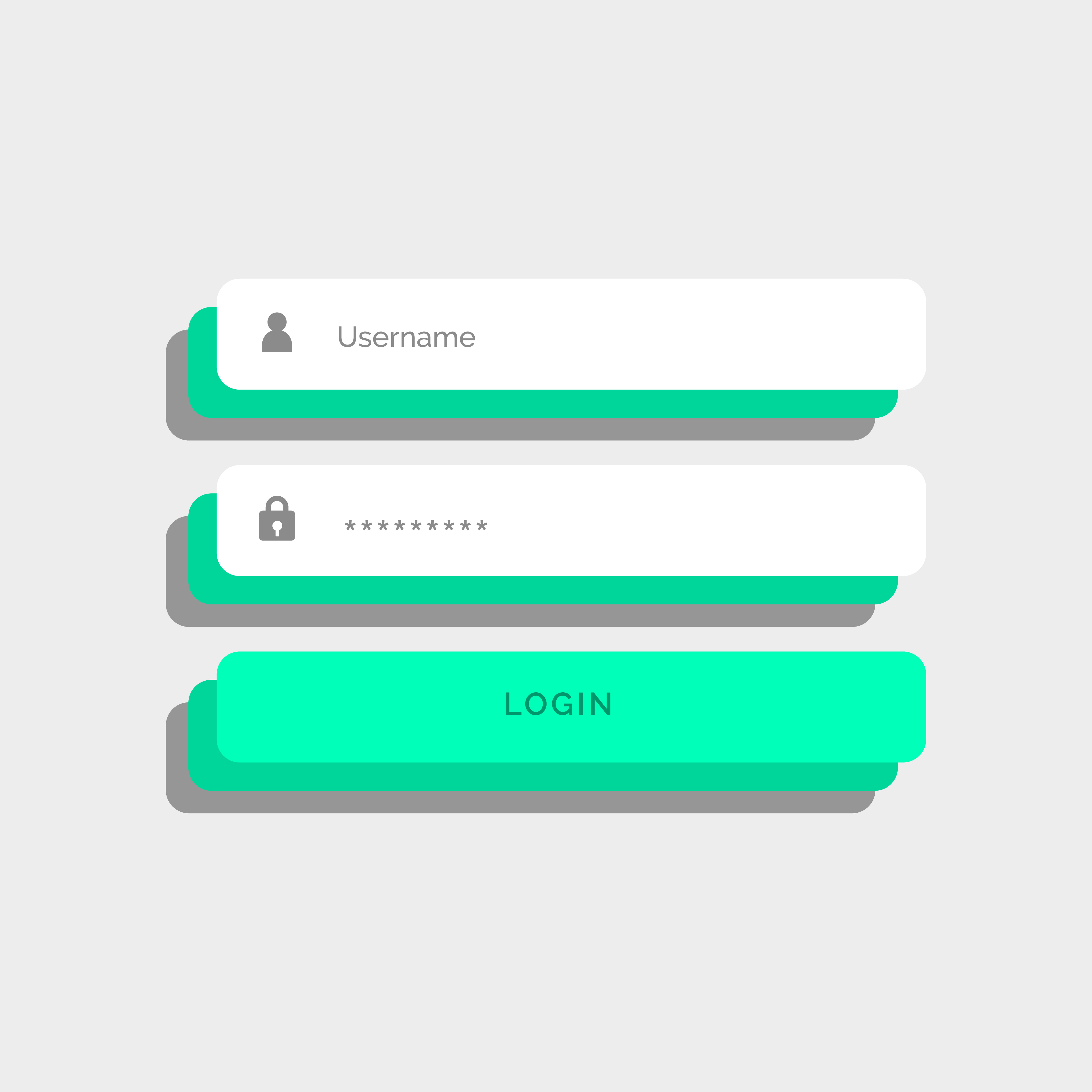 3d style login user interface design - Download Free ...