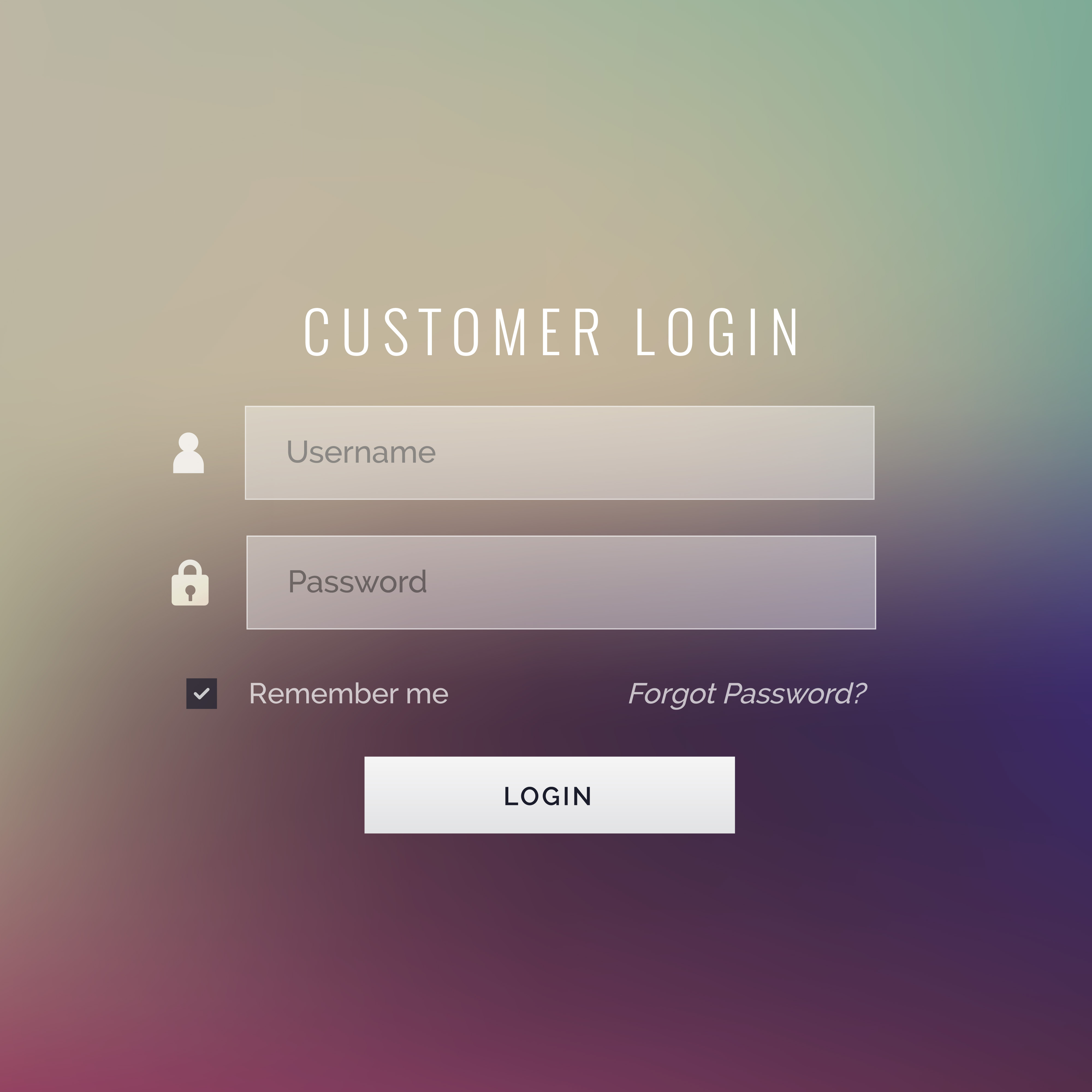 Great Customer Login Form Design On Blur Background Download Free 