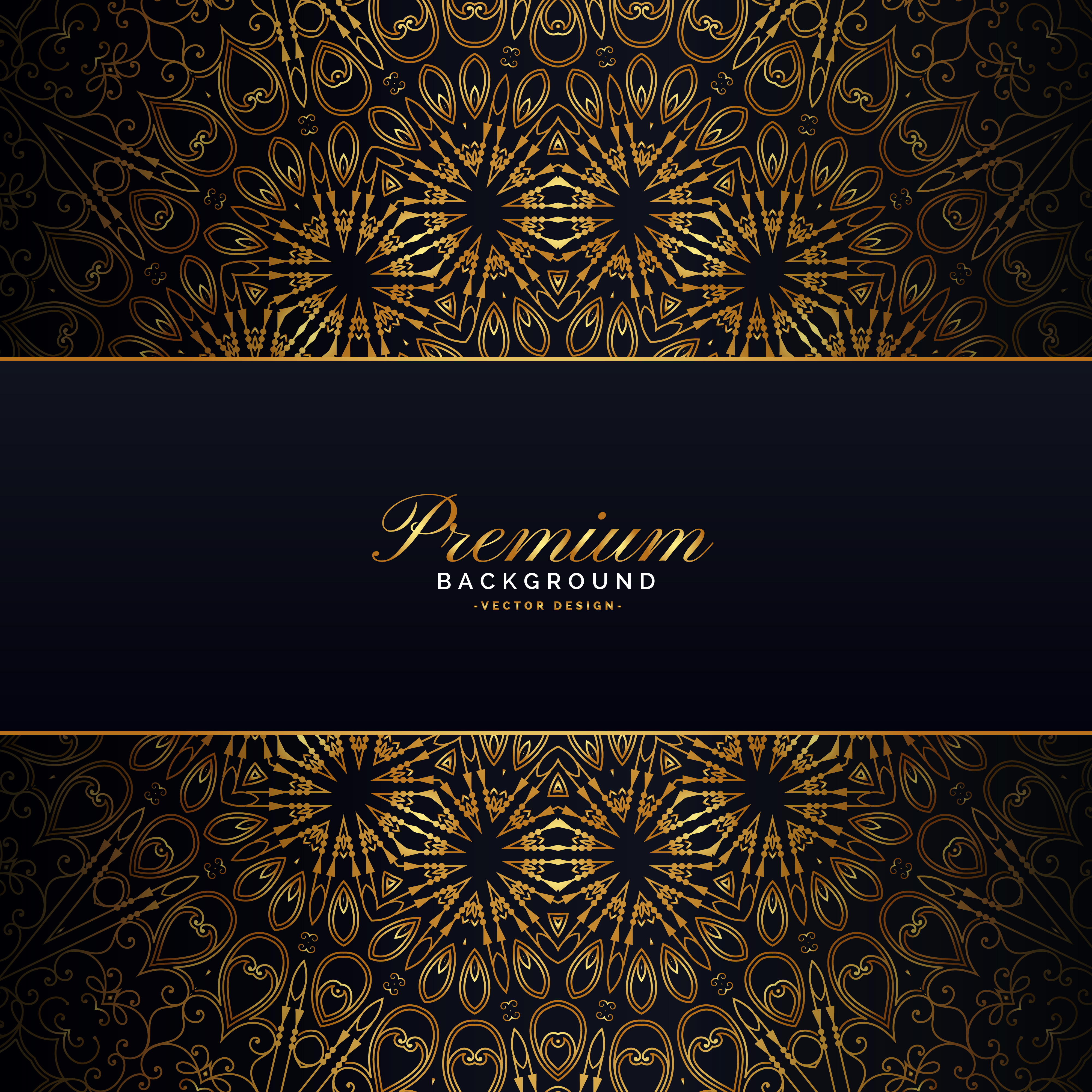 gold mandala on dark backgorund design Download Free 