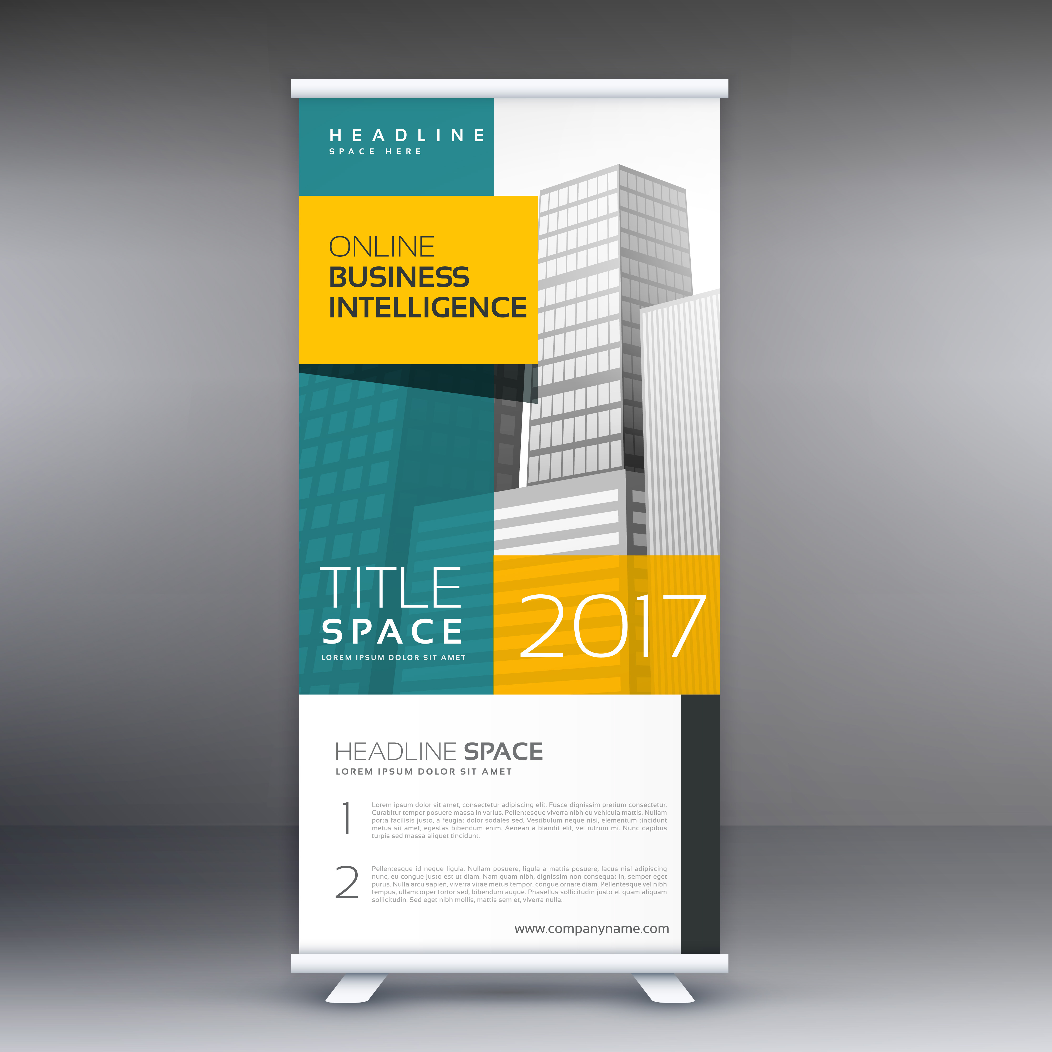 roll up banner standee display template design vector roll up banner standee display template design vector