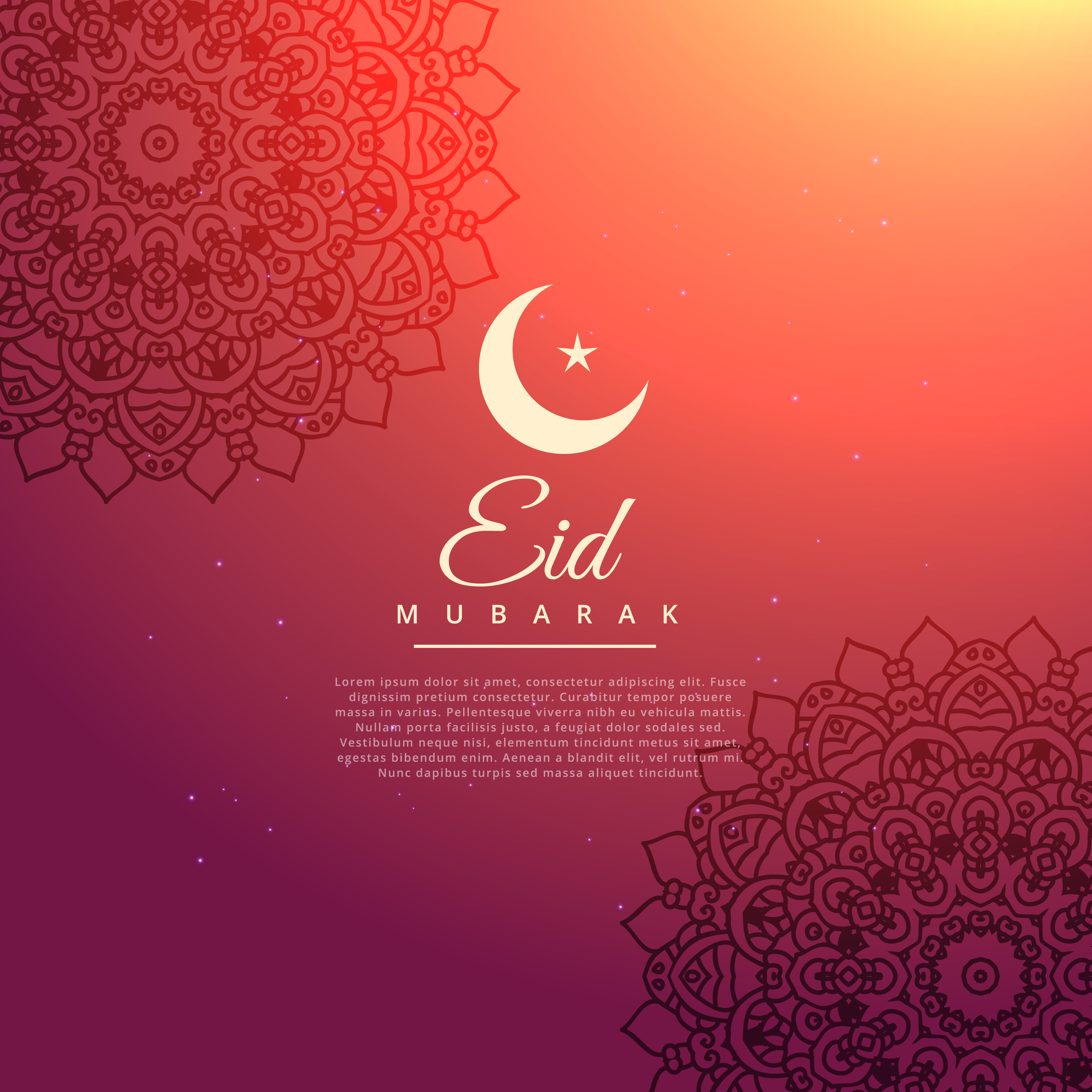 Holy islamic eid festival greeting - Download Free Vector 