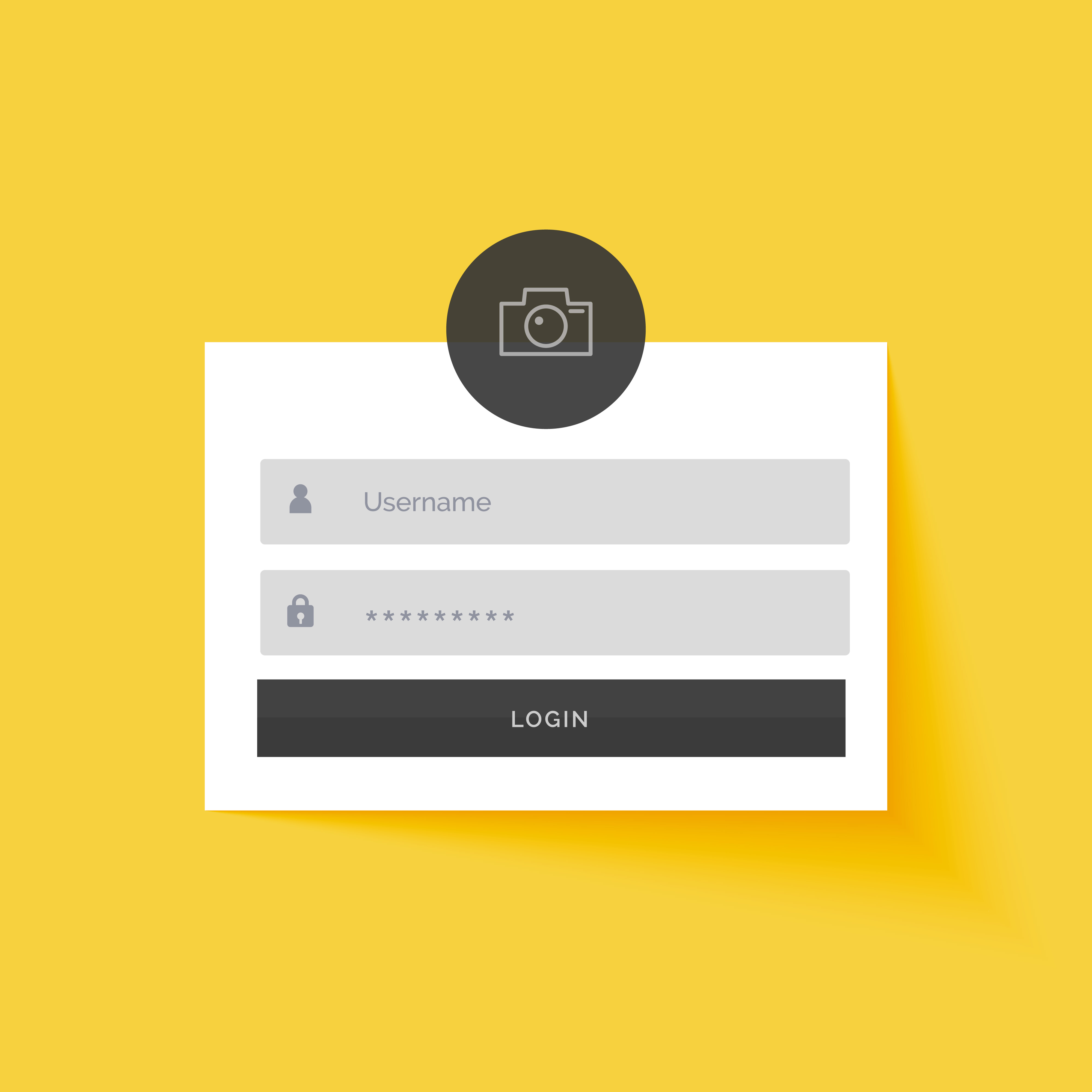 yellow login form template design background - Download ...