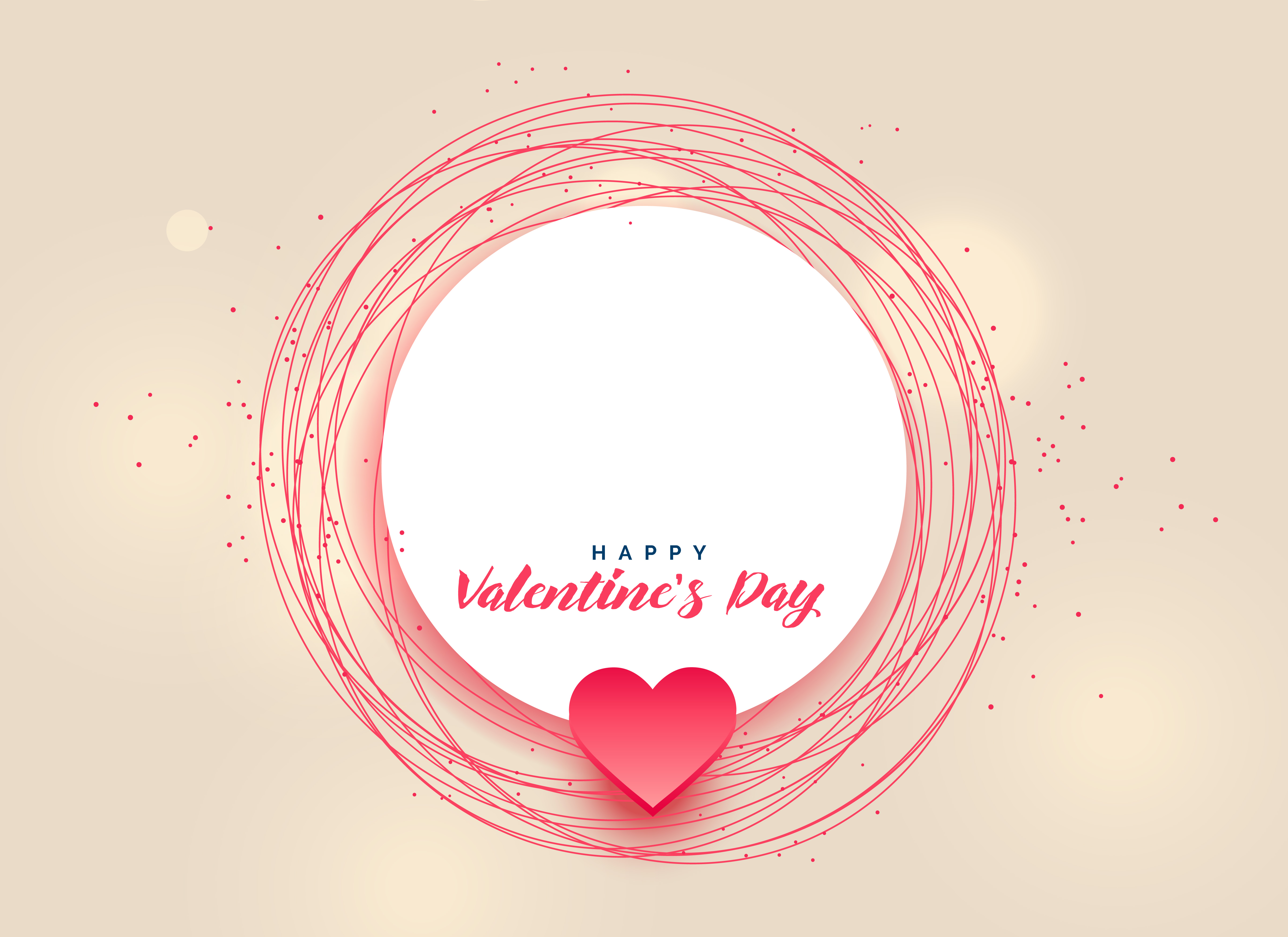 happy valentine's day design with text space Download Free Vector Art