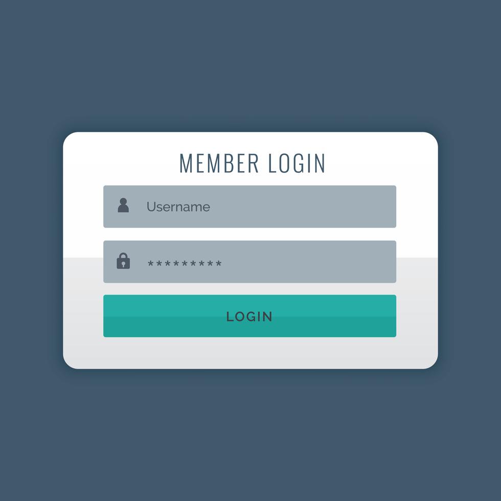 Modern Login User Interface Design Template Download Free Vector Art