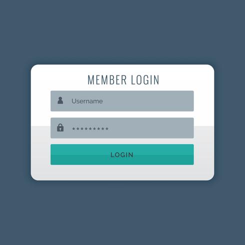 modern login user interface design template download free vector