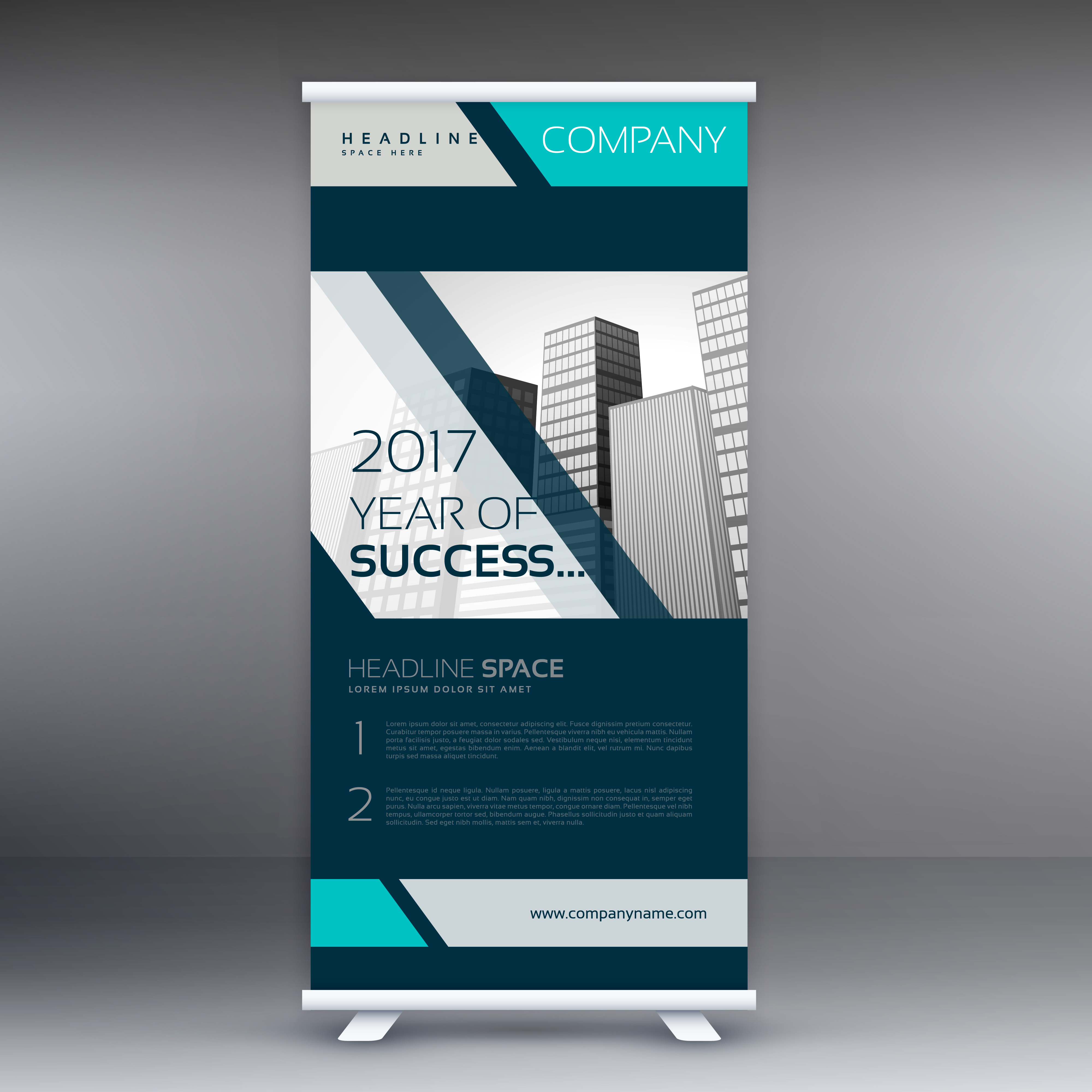 Business standee roll up banner vector design - Download 