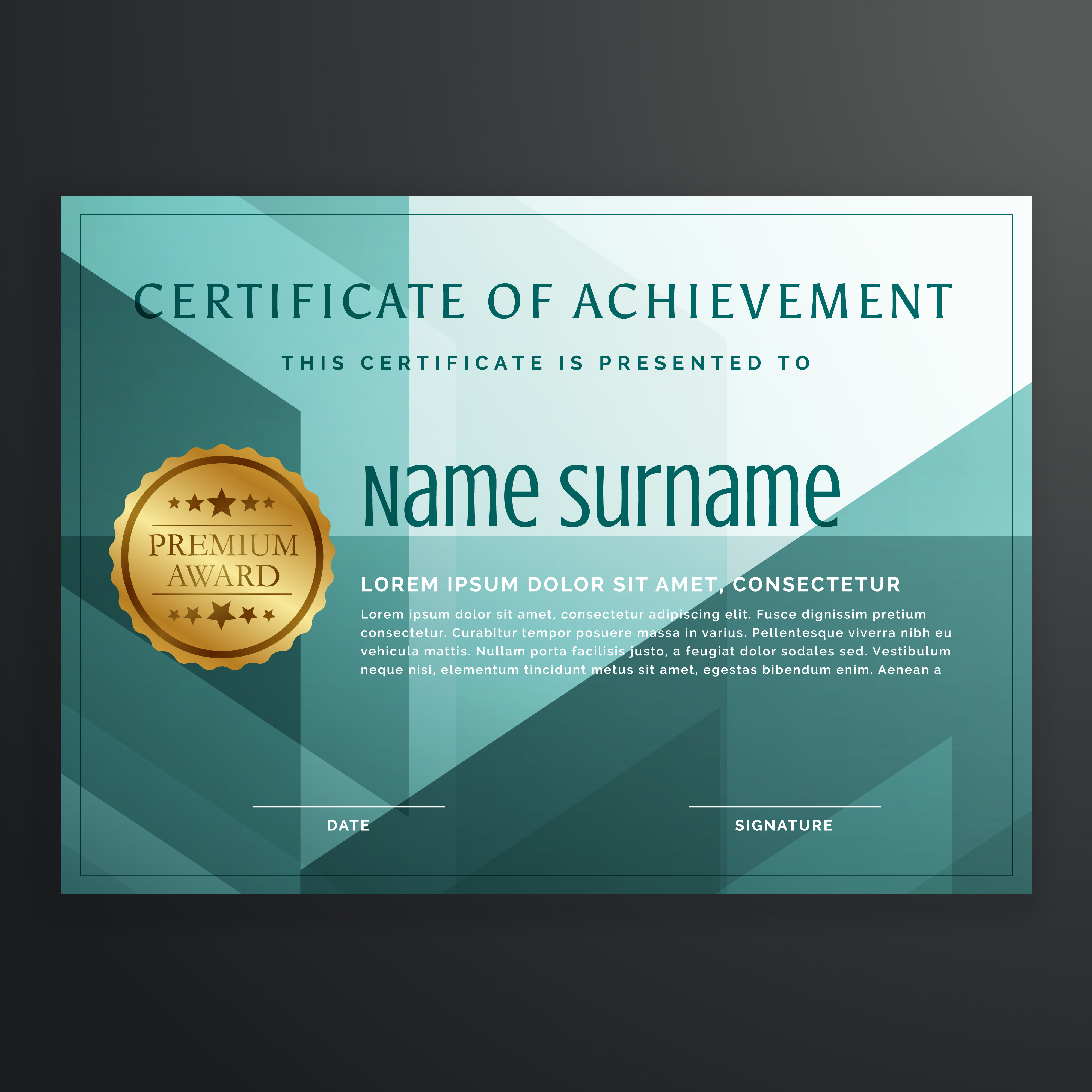 Award Design Template