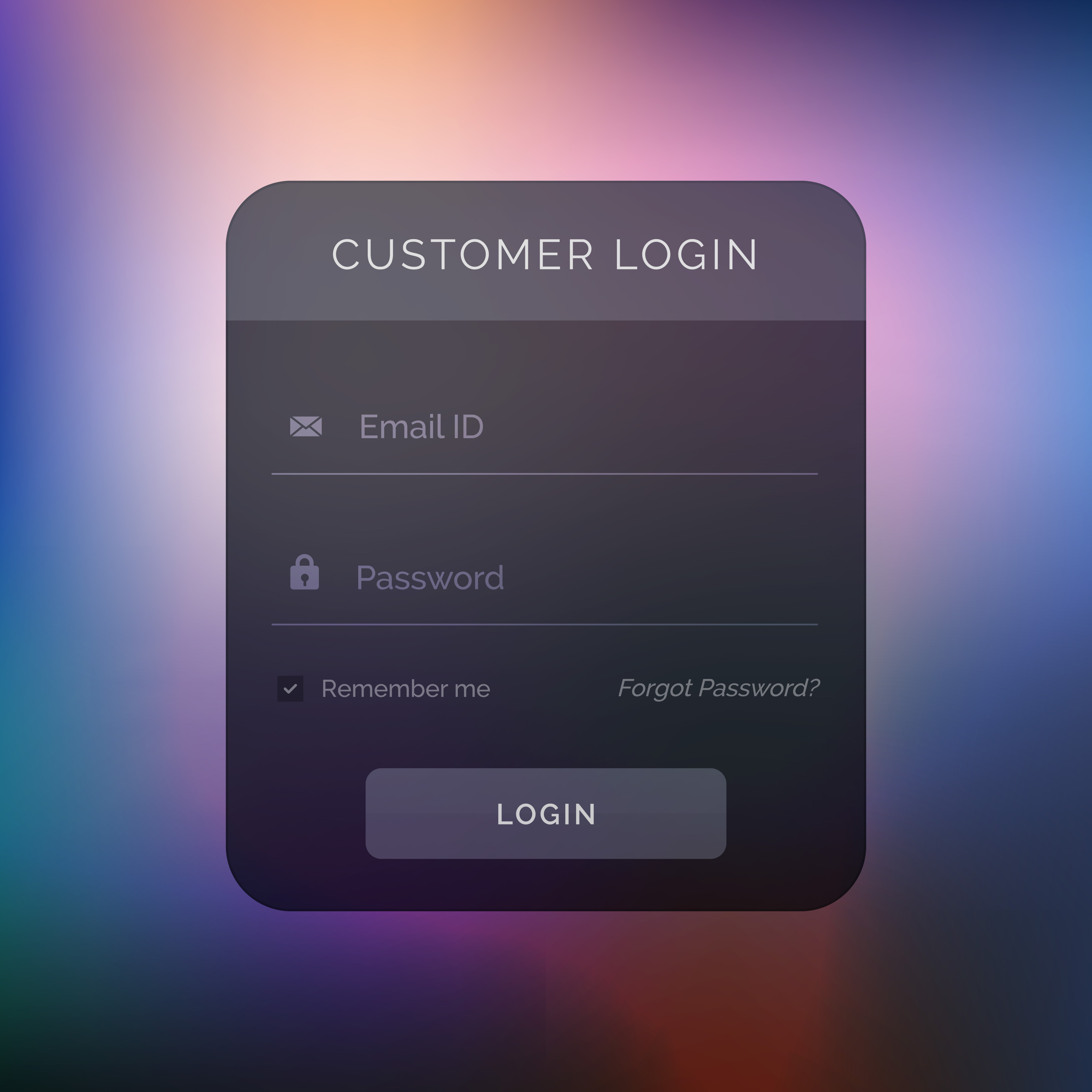 Download dark user interface design for login template - Download ...