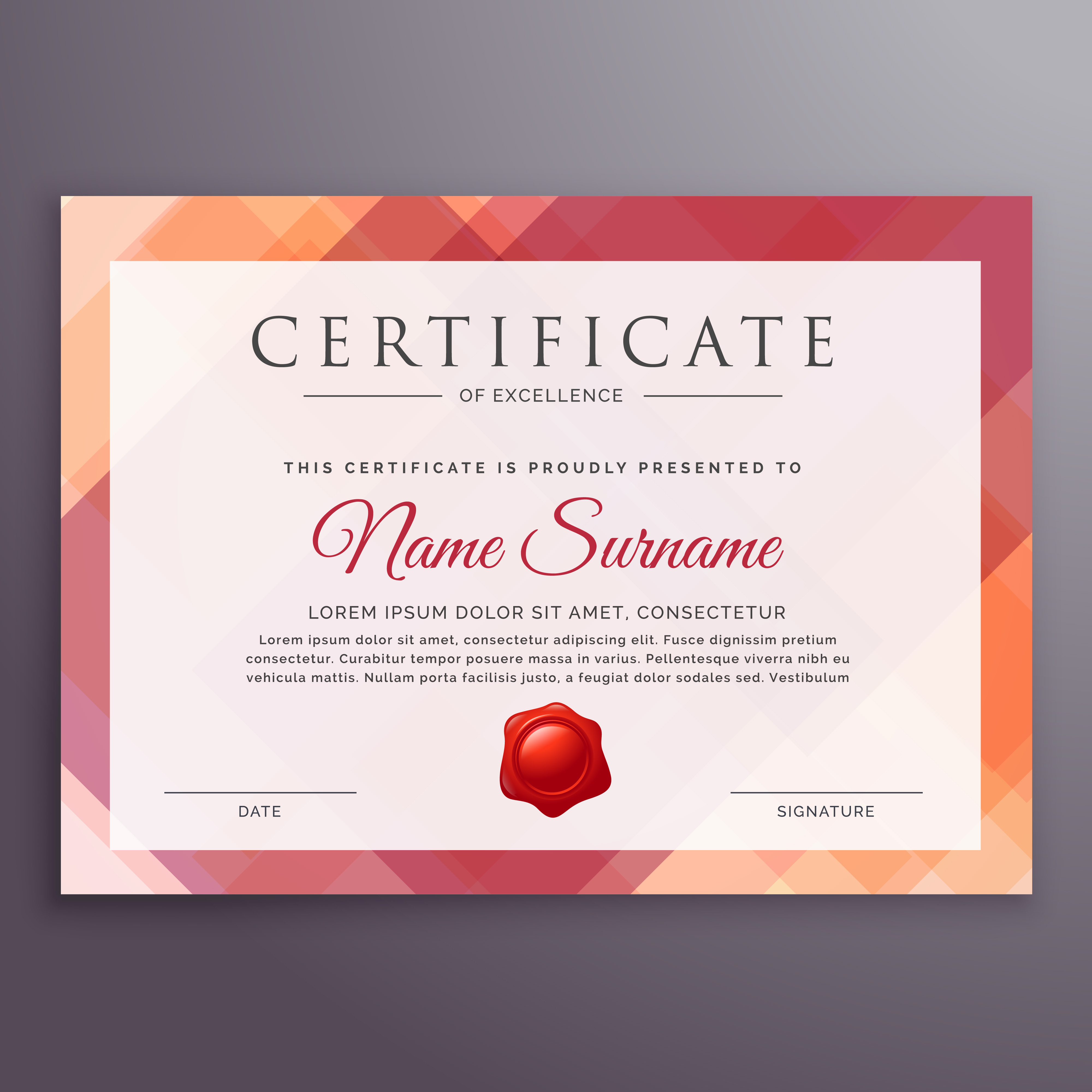 abstract certificate template design vector - Download ... abstract certificate template design vector - Download ...