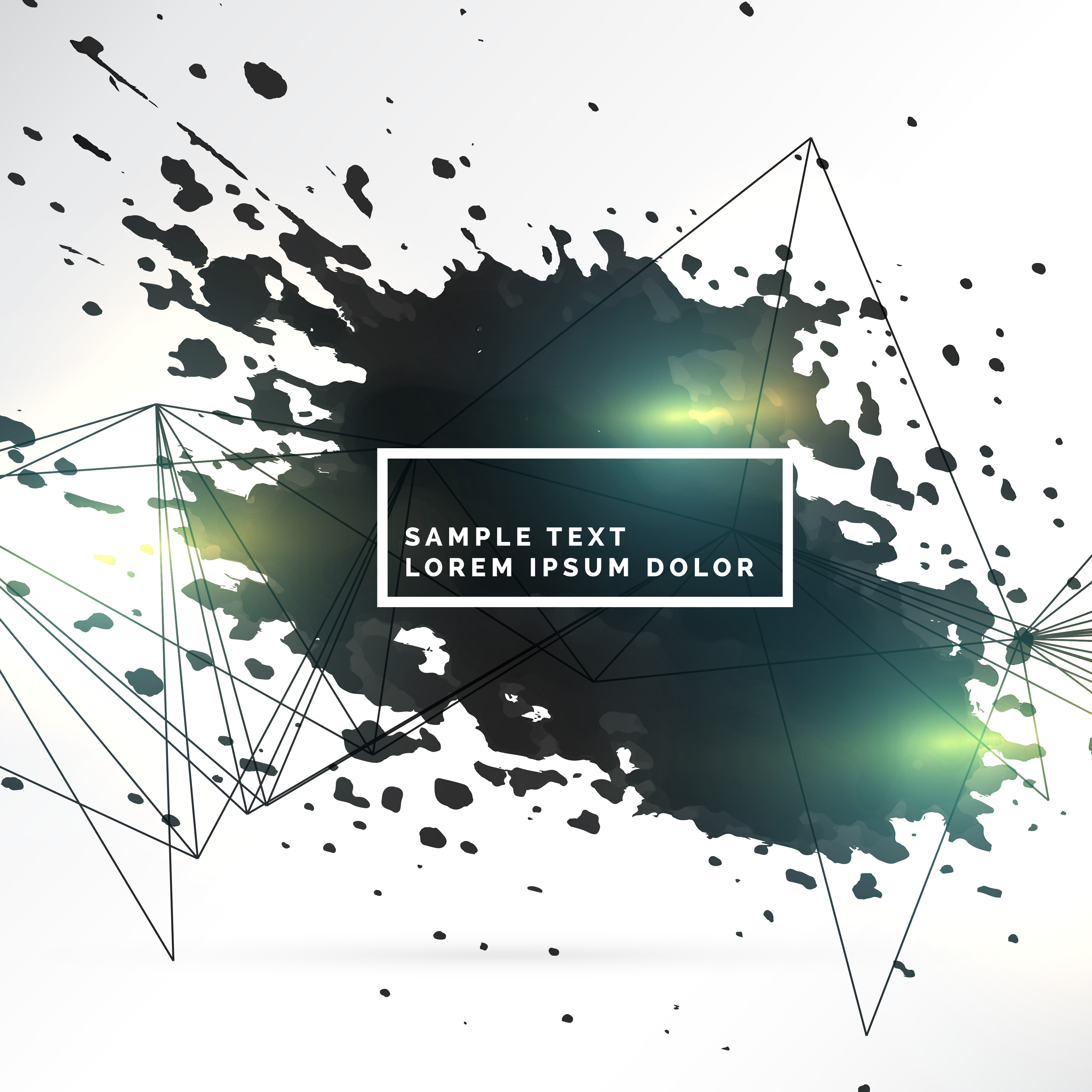 abstract background of black ink splash and lines