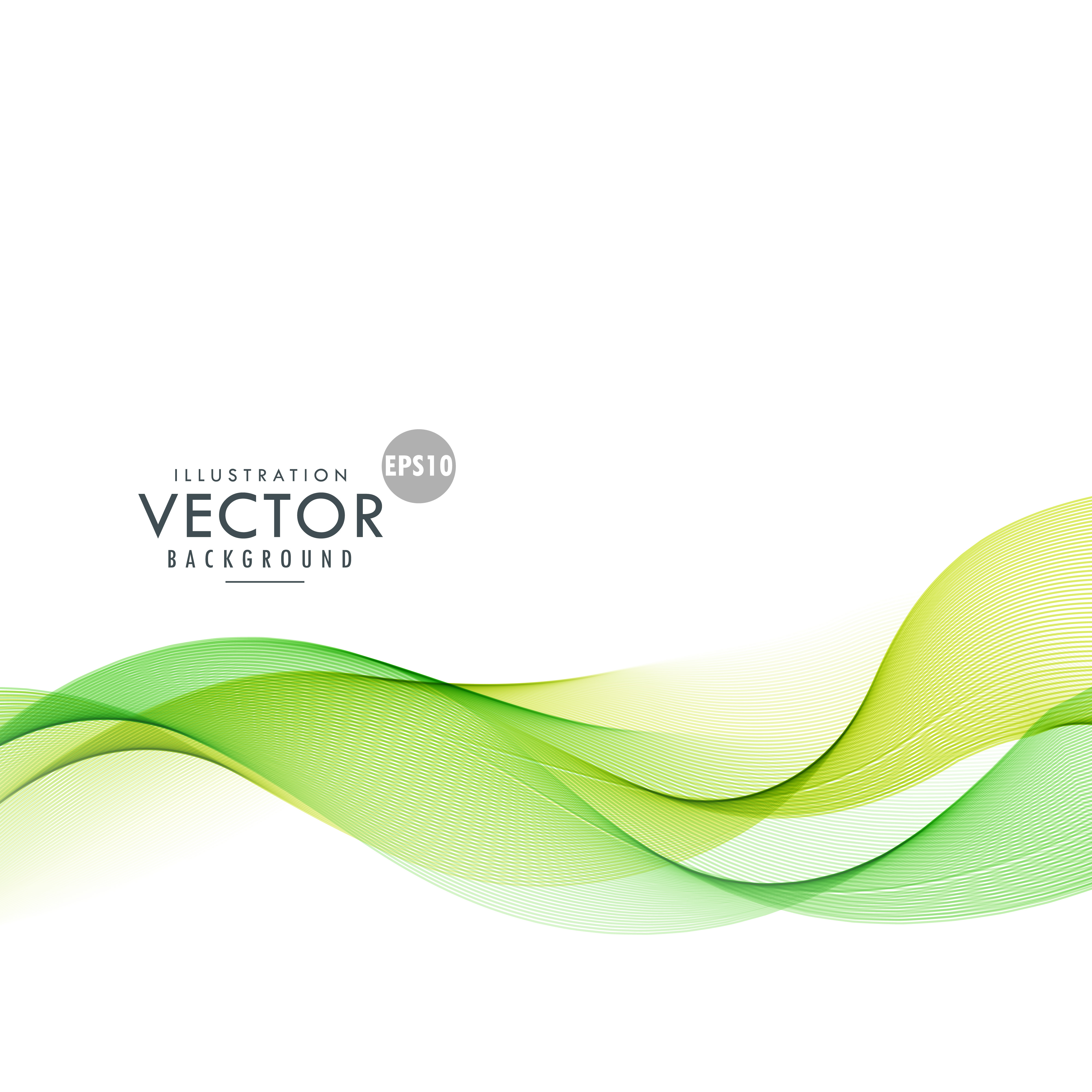 Green line waves blending together - Download Free Vector 