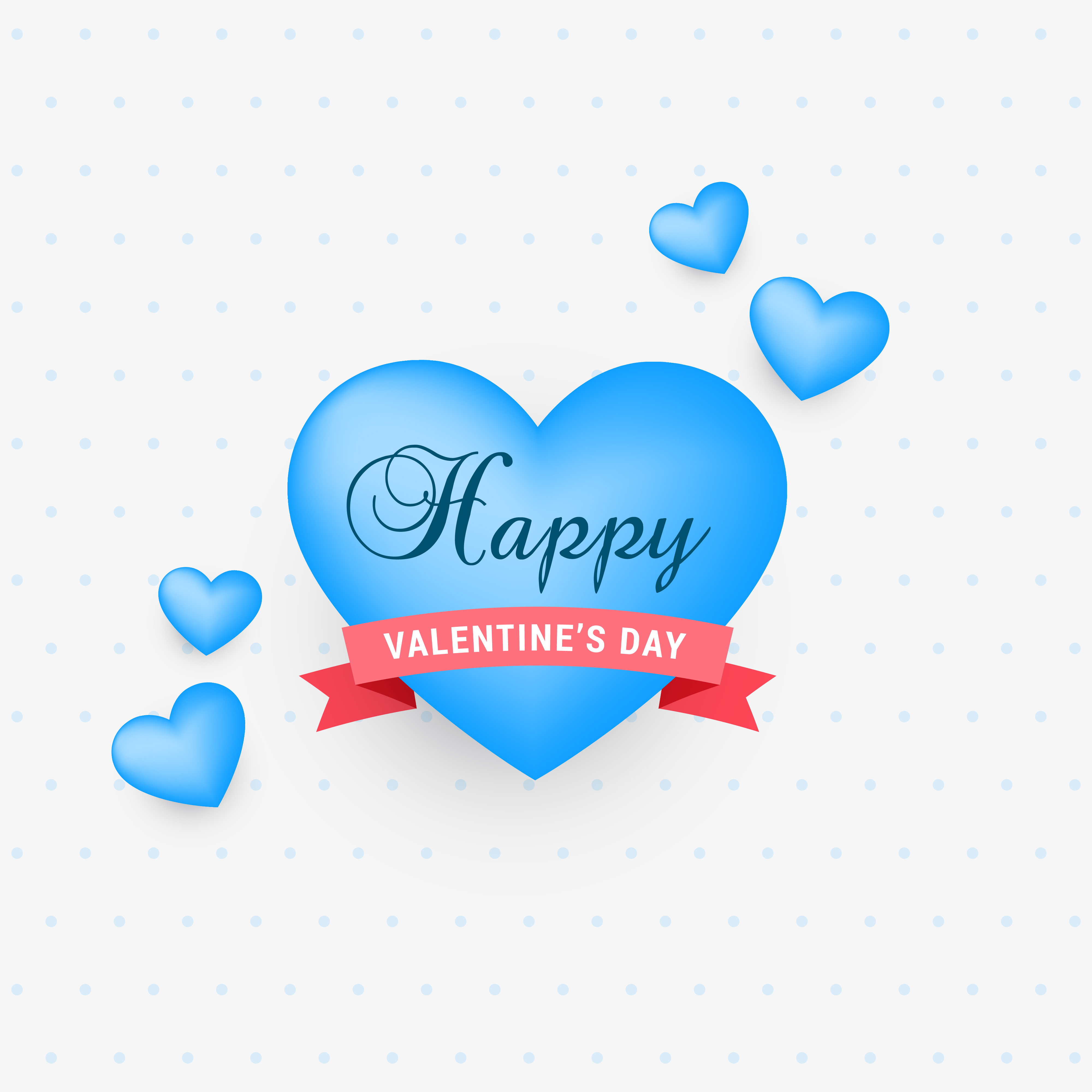 cute blue hearts with ribbon for valentine's day - Download Free Vector Art, Stock ...4000 x 4000