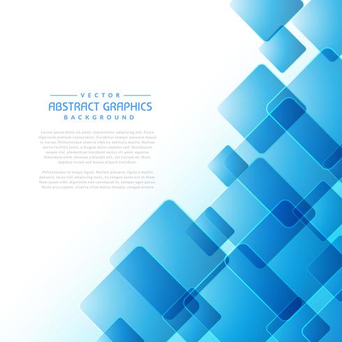 Abstract Background With Blue Square Shapes Free Vector Abstract Background With Blue Square Shapes