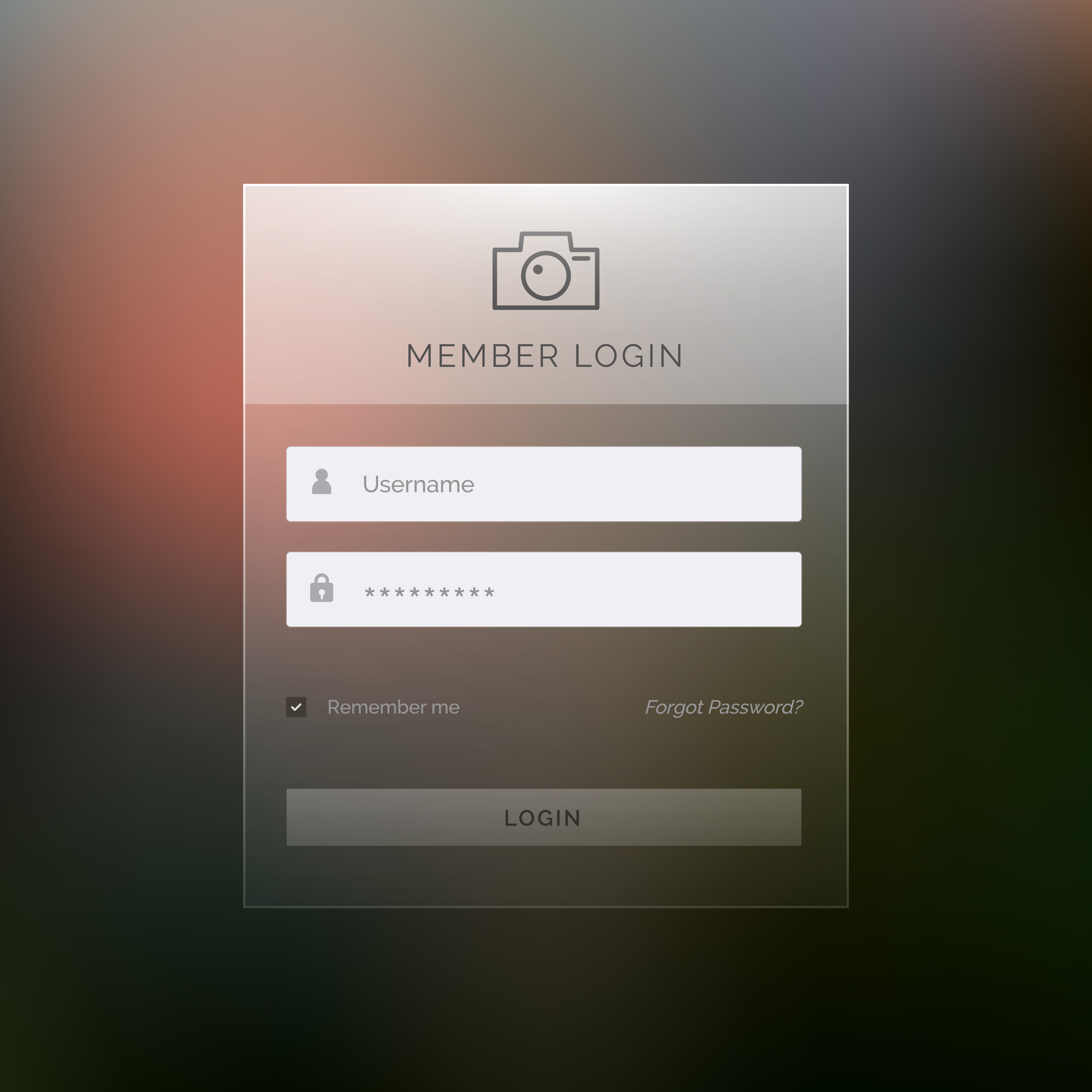 Login Page Design Template