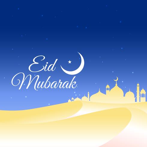 Beautiful eid mubarak background - Download Free Vector 