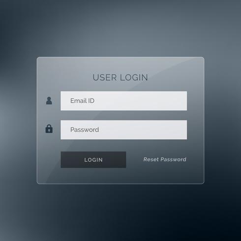 dark login ui design template - Download Free Vector Art, Stock ...