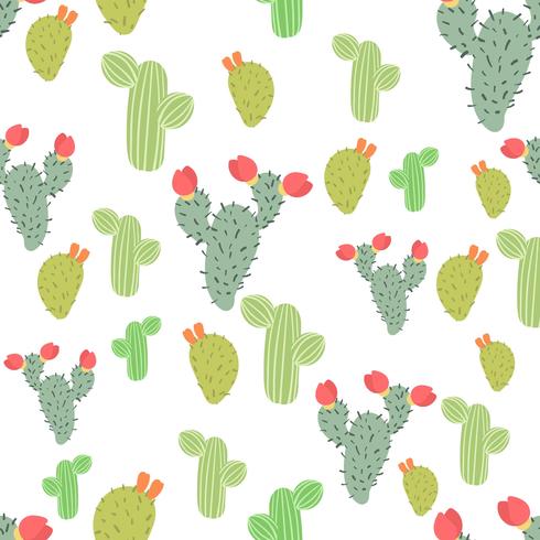 Succulents Seamless Background vector