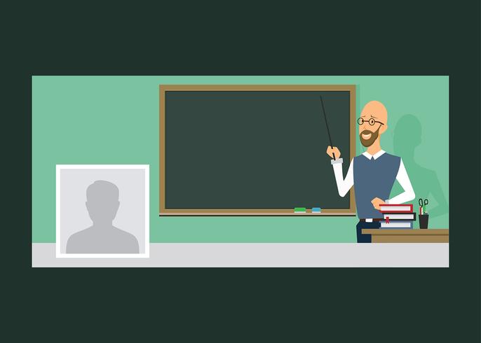 Teacher Facebook Cover Man Vector
