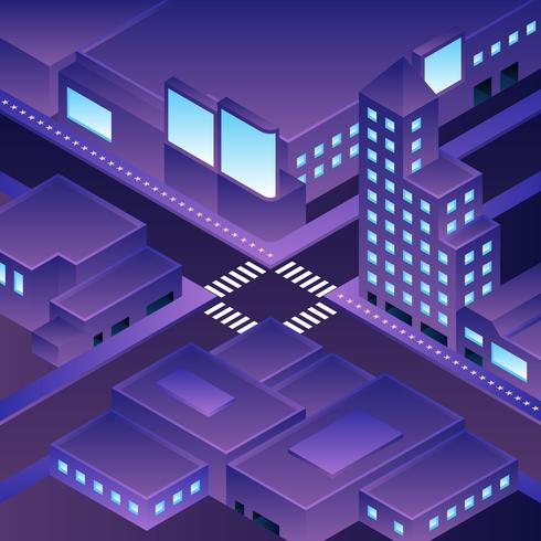 Isometric Hollywood Boulevard Illustration vector