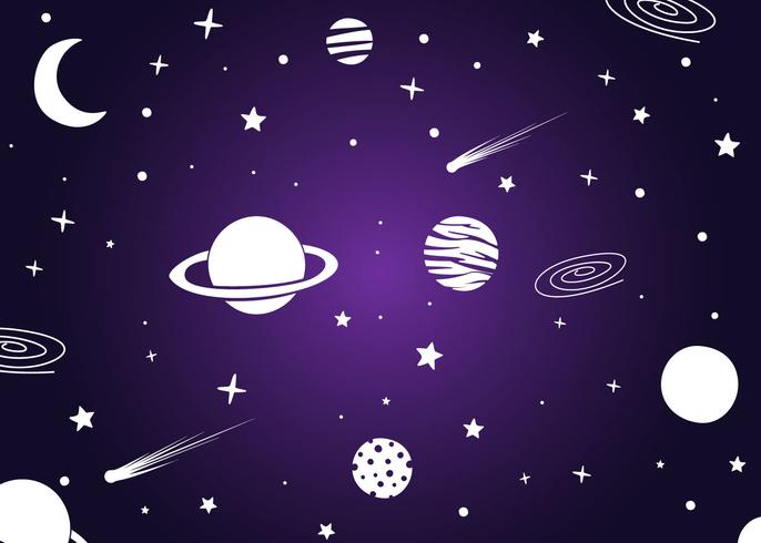 Outstanding Ultra Violet Galactic Background Vectors