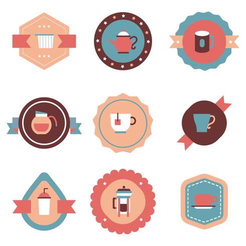 Colorful Coffee Badges vector