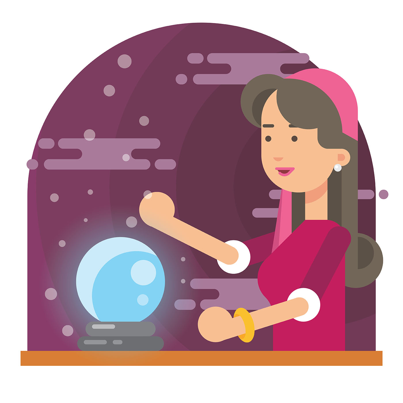 Fortune Teller Illustration 186977 Vector Art at Vecteezy