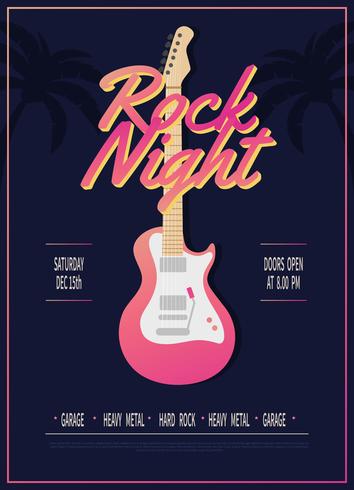 Rock Concert PosterTemplate Vector 