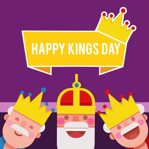 Ilustración del vector de Kings Day