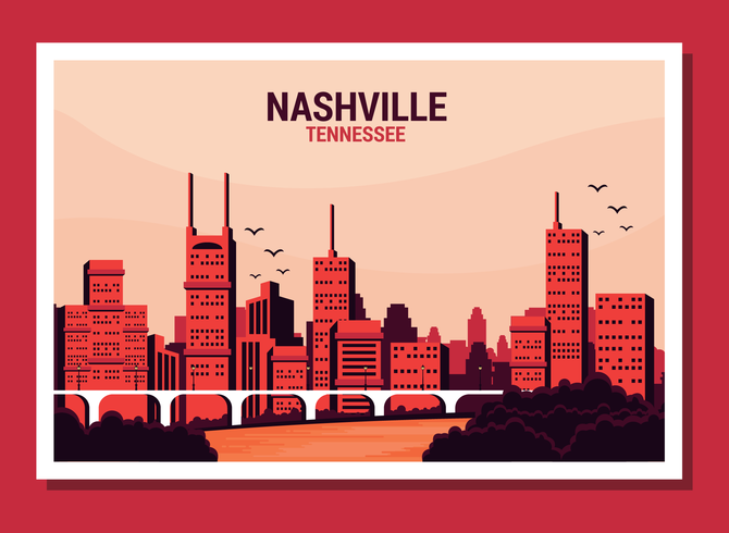 Paisaje de Nashville vector