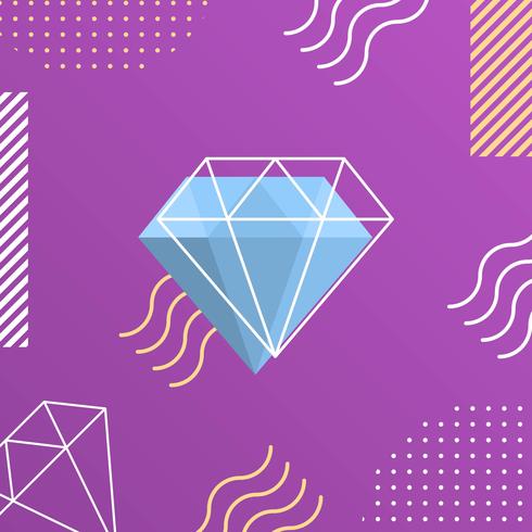 Flat Purple Prism Vector Background