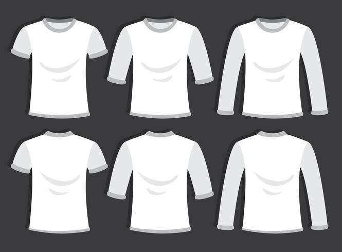 White Blank T-shirt Template Vector