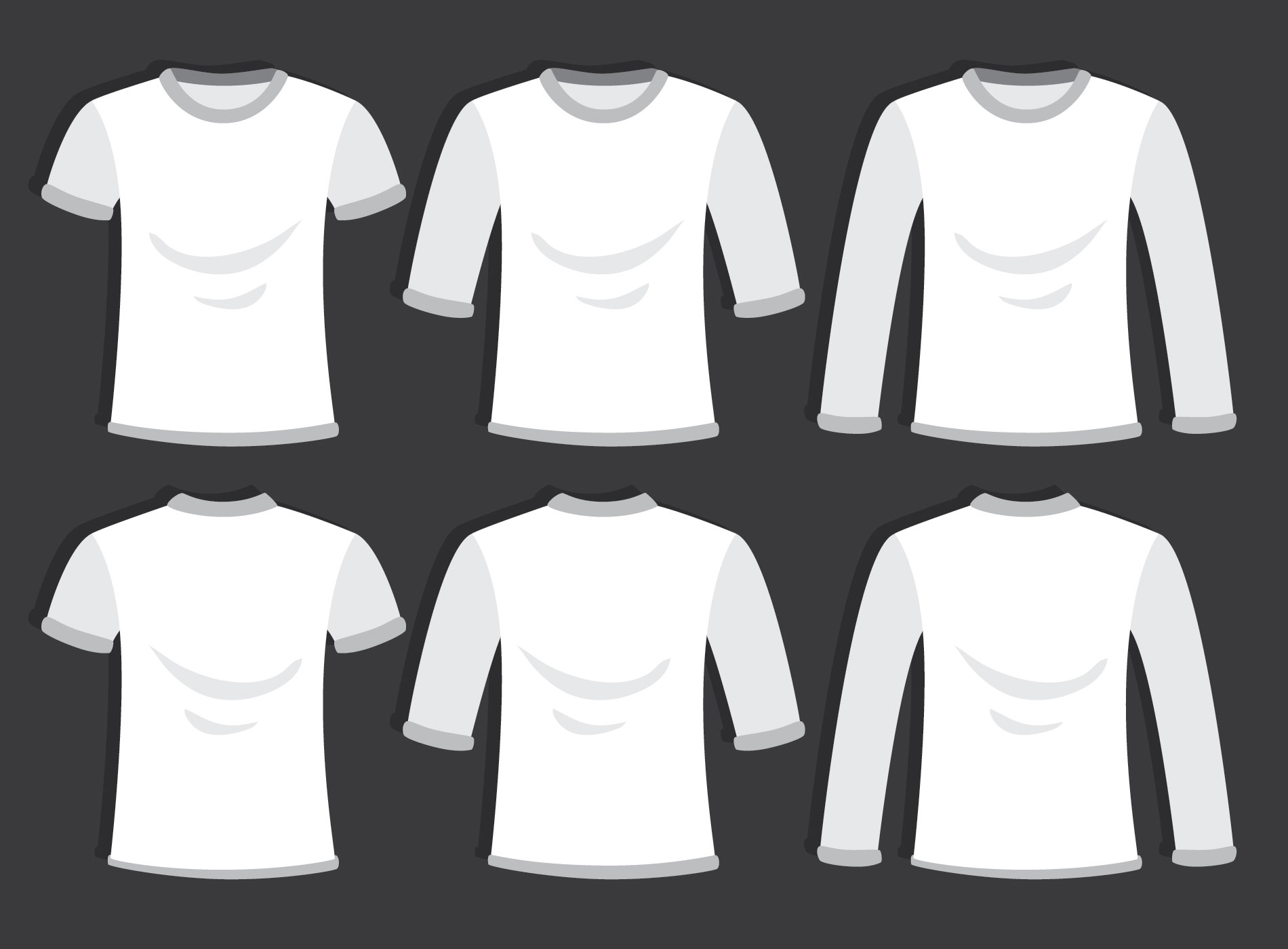 White Blank T-shirt Template Vector - Download Free ...