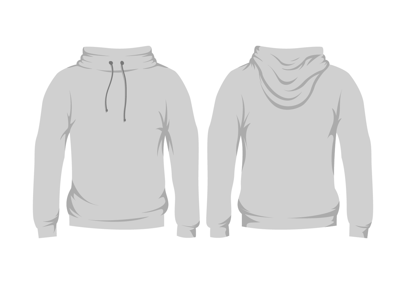 blank grey hooded sweatshirt template 187045 Vector Art at Vecteezy