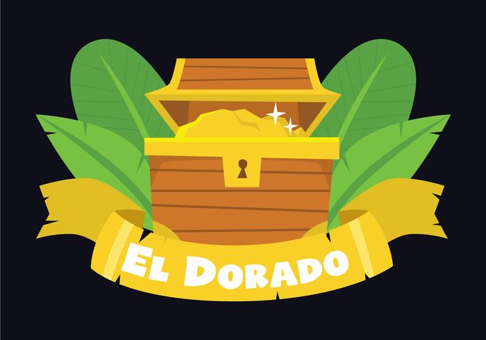 Caja del Tesoro de El Dorado vector