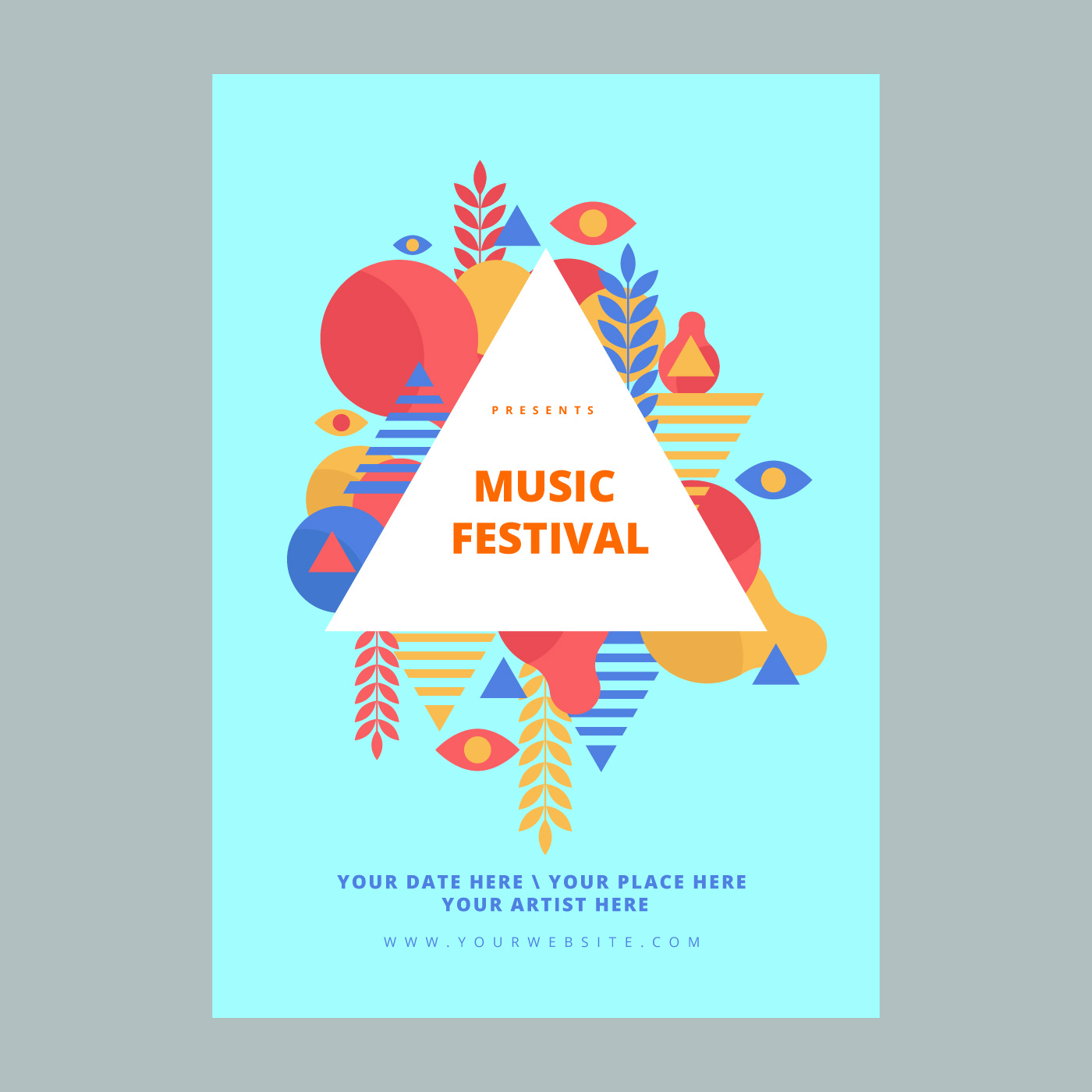 Psychedelic Music Festival Poster 187117 Vector Art at Vecteezy